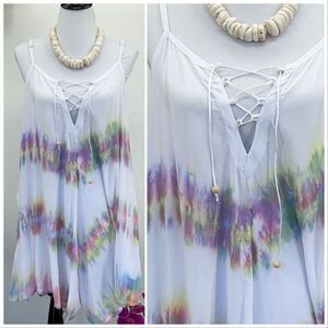 The Kau wela Mini Romper Beach Boho Romper Gypsy Overall Wide Leg